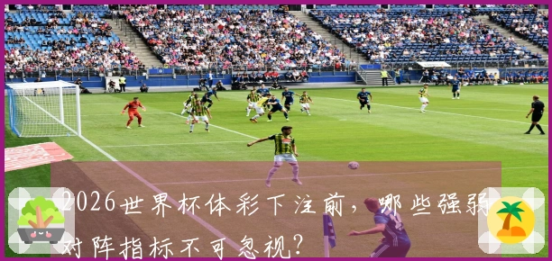 2026世界杯体彩下注前，哪些强弱对阵指标不可忽视？
